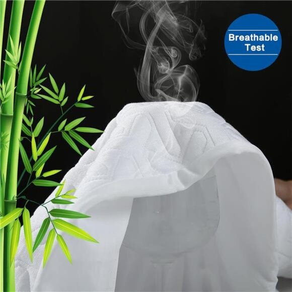 Premium 100% Waterproof Mattress Protector,4D Air Cooling 300GSM Queen Size - Picture 10 of 14